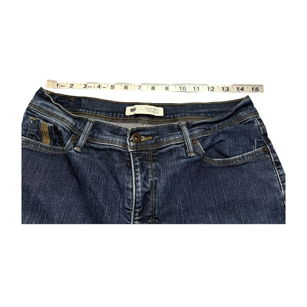 Levis 512 Perfectly Shaping Straight Leg Jeans Womens 32x30 Dark Wash Denim - Picture 5 of 8